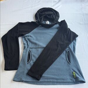 Melanzana Black and Blue Women's Hoodie